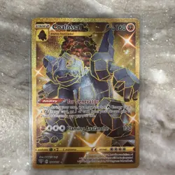 Coalossal 198/189 Swsh03: Darkness Ablaze Gold Secret Rare Pokemon TCG Card NM - Image 1
