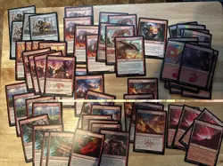 Magic 60 Card Mono Red Deck With Rares And Extras - Image 1