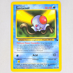 Tentacool 56/62 Fossil Common Vintage Pokemon Card WOTC TCG English LP - Image 1