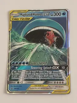 Pokemon TCG Magickarp & Wailorid GX Card Tag Team SM166 - Image 1