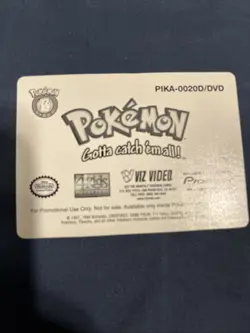 1998 POKEMON ASH KETCHUM PIONEER PROMO BADGE VIZ-VIDEO PIKA-0020D/DVD PROMO - Image 2