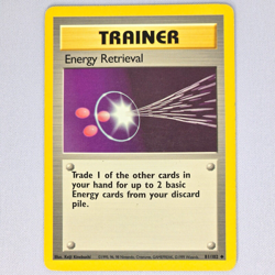 Energy Retrieval 81/102 Base Set Uncommon Vintage Pokemon Card WOTC English LP - Image 1