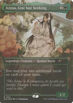 MTG Azusa, Lost But Seeking (1234) *Foil* Borderless Secret Lair: City Styles NM - Image 1