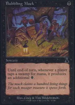 Heavy Play, English MTG Regular Bubbling Muck Urza's Destiny Magic the Gathering - Image 1