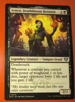 MTG, ARNYN,DEATHBLOOM BOTANIST, UNCOMMON, 0074, REGULAR FINISH, NM, SOS - Image 1
