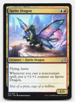 Sprite Dragon 211 Uncommon Ikoria: Lair of Behemoths Magic: The Gathering NM - Image 1