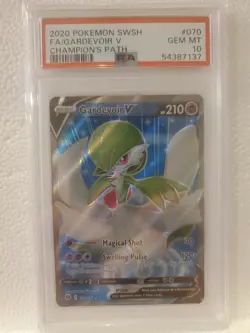 Pokemon PSA 10 Gardevoir V 70/73 Full Art Champion’s Path Gem Mint - Image 1