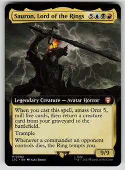 Sauron, Lord of the Rings (Extended Art) The Lord of the Rings 92 MTG NM - Image 1