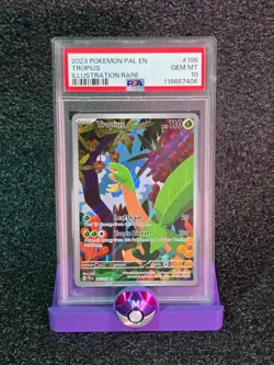 2023 POKEMON PAL EN-PALDEA EVOLVED ILLUSTRATION RARE #195 TROPIUS PSA 10 - Image 1