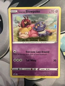 Pokemon TCG - Galarian Slowpoke Cosmos Holo - Sword And Shield Promo SWSH126 NM - Image 1