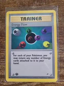 Pokemon TCG Energy Flow Gym Heroes 122/132 Regular 1st Edition Common - Image 1