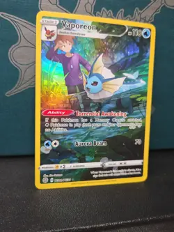 2022 Pokemon SWSH Brilliant Stars Vaporeon Trainer Gallery Holo #TG02/TG30 - Image 2
