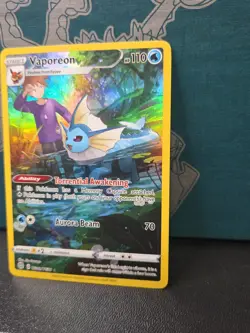 2022 Pokemon SWSH Brilliant Stars Vaporeon Trainer Gallery Holo #TG02/TG30 - Image 3