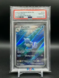 Wartortle 171/165 Illustration Rare PSA 10 GEM MINT MEW 151 English 2023 - Image 1