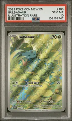 PSA 10 Bulbasaur Illustration Rare IR 166/165 Pokemon Scarlet & Violet 151 - Image 1