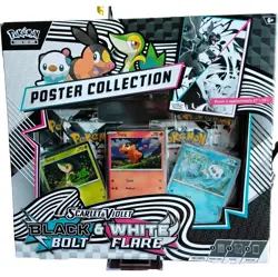 🔥🔥 POKEMON S&V BLACK BOLT & WHITE FLARE POSTER COLLECTION BOX SEALED 🔥🔥 - Image 1