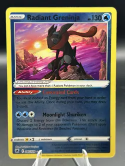 Pokemon Radiant Greninja 046/189 Astral Radiance Holo Pack Fresh - Image 1