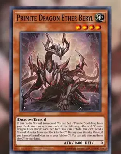 Yu-Gi-Oh! TCG Primite Dragon Ether Beryl BLMM-EN130 Secret Rare 1st Edition - NM - Image 2