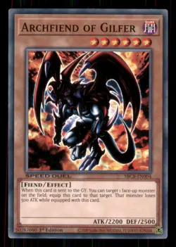Yugioh Archfiend of Gilfer #SBCB-EN004 LP - Image 1