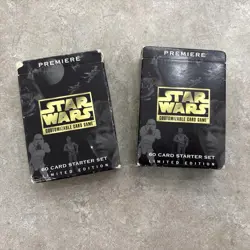 2 Decks Star Wars Premiere Limited Edition 60 Card Starter Set Opened Box 1995 + - Image 1