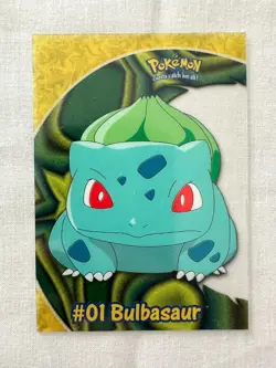 2000 TOPPS Pokemon #01 Bulbasaur PC2 TV Animation CLEAR See Through Card - Image 1