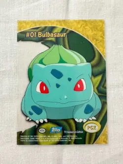 2000 TOPPS Pokemon #01 Bulbasaur PC2 TV Animation CLEAR See Through Card - Image 2