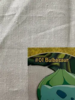 2000 TOPPS Pokemon #01 Bulbasaur PC2 TV Animation CLEAR See Through Card - Image 3