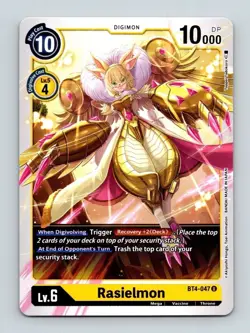 Rasielmon BT4-047 Uncommon Yellow Mega (Lv6) Digimon Card CCG - Image 1