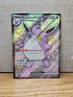 Wigglytuff EX 222/091 Paldean Fates Holo Rare Pokemon Card TCG - Image 1
