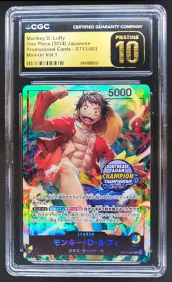2024 ONE PIECE JP MONKEY D. LUFFY PROMO ST13-003 MINI-TIN CGC 10 PRISTINE H PT - Image 1