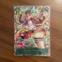 One Piece TCG Jewelry Bonney Op12-118 Sec Rare Alt Art Mint Legacy of Master - Image 1