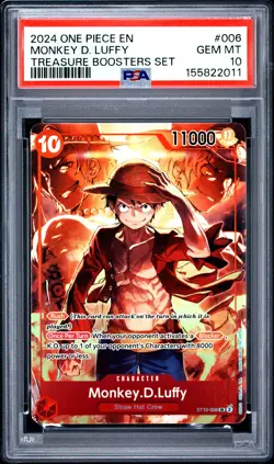 2024 ONE PIECE PROMOS TREASURE BOOSTERS SET #006 MONKEY D. LUFFY PSA 10 - Image 1