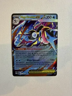 Pokemon Mega Greninja EX 022/086 Chaos Rising Rare Holo Stage 2 350 HP Card - Image 1