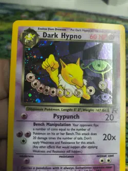 Pokemon Dark Hypno TCG Holo Rare Card 9/82 Nm/Lp - Image 2