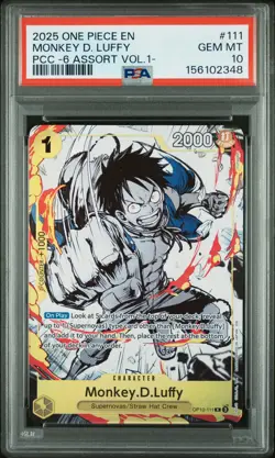 2025 ONE PIECE PREMIUM CARD COLLECTION 6 ASSORT VOL.1- MONKEY D. LUFFY PSA 10 - Image 1