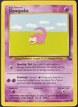 Slowpoke 55/62 Fossil Regular - Pokemon Card - Image 1