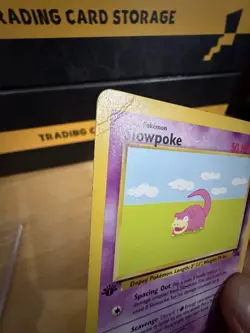 Pokemon TCG Slowpoke 1st Edition Common Card Fossil, 55/62, Regular DAMAGED - Image 3