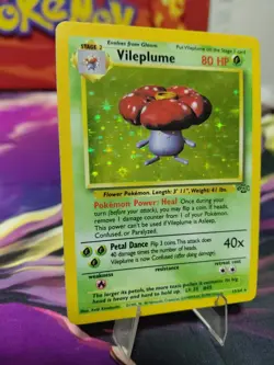 Pokemon TCG Vileplume Holo Rare Jungle 15/64 Unlimited Card 1999 LP/MP Vintage - Image 3