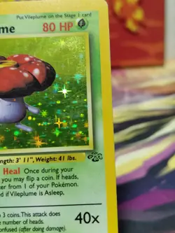 Pokemon TCG Vileplume Holo Rare Jungle 15/64 Unlimited Card 1999 LP/MP Vintage - Image 5