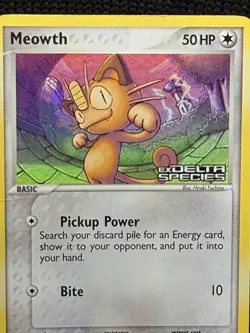 Pokemon TCG Meowth EX Delta Species 77/113 Reverse Holo Stamped Card MP - Image 5