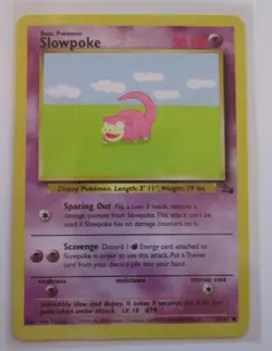 SLOWPOKE Fossil Set 1999 Pokemon Card 55/62 LP - Image 1