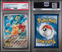 PSA 10 GEM MINT Pikachu Paldea Evolved ETB 027 SVP 2023 Black Star Promo Card - Image 3