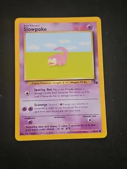 1999 Pokemon TCG Fossil Set Slowpoke Common Card 55/62 - Image 1