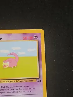 1999 Pokemon TCG Fossil Set Slowpoke Common Card 55/62 - Image 3