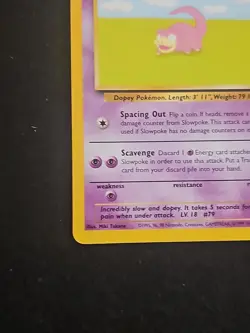 1999 Pokemon TCG Fossil Set Slowpoke Common Card 55/62 - Image 5