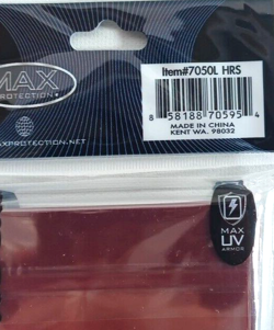 Max Protection Standard Card NEO Sleeves RED Design (50 Count) 7050LHRS - Image 4