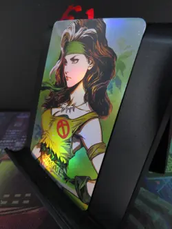 Rogue Anna-Marie Marvel Art Card Rare Holo Collectible Comic Character X-Men - Image 2