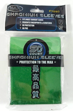 Max Protection Standard Card NEO Sleeves GREEN CHROM (50 Count) 7050LCSG - Image 1