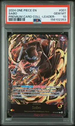 2024 ONE PIECE PREMIUM CARD COLLECTION LEADER COLLECTION #001 SABO PSA 10 - Image 1