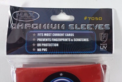 Max Protection Standard Card NEO Sleeves RED Design (50 Count) 7050LCSR - Image 3
